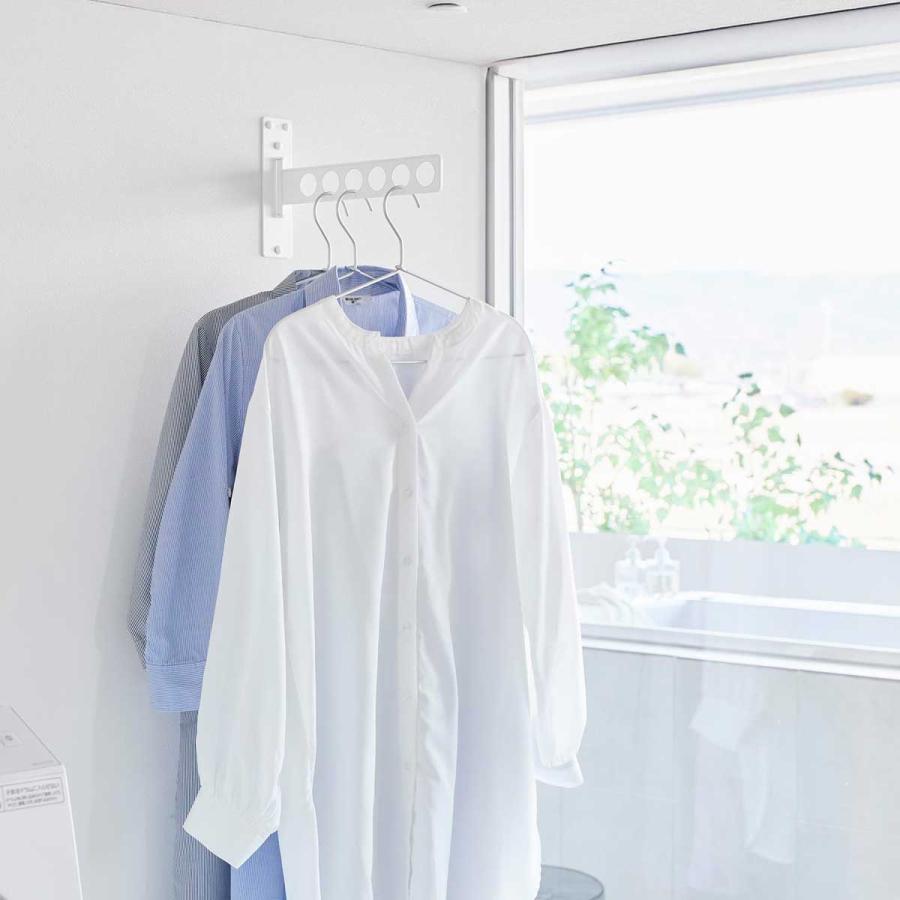 衣類ハンガー 山崎実業 正規品 tower タワー ウォール衣類ハンガー 石こうボード壁対応 ハンガーラック  10100 ホワイト | tower