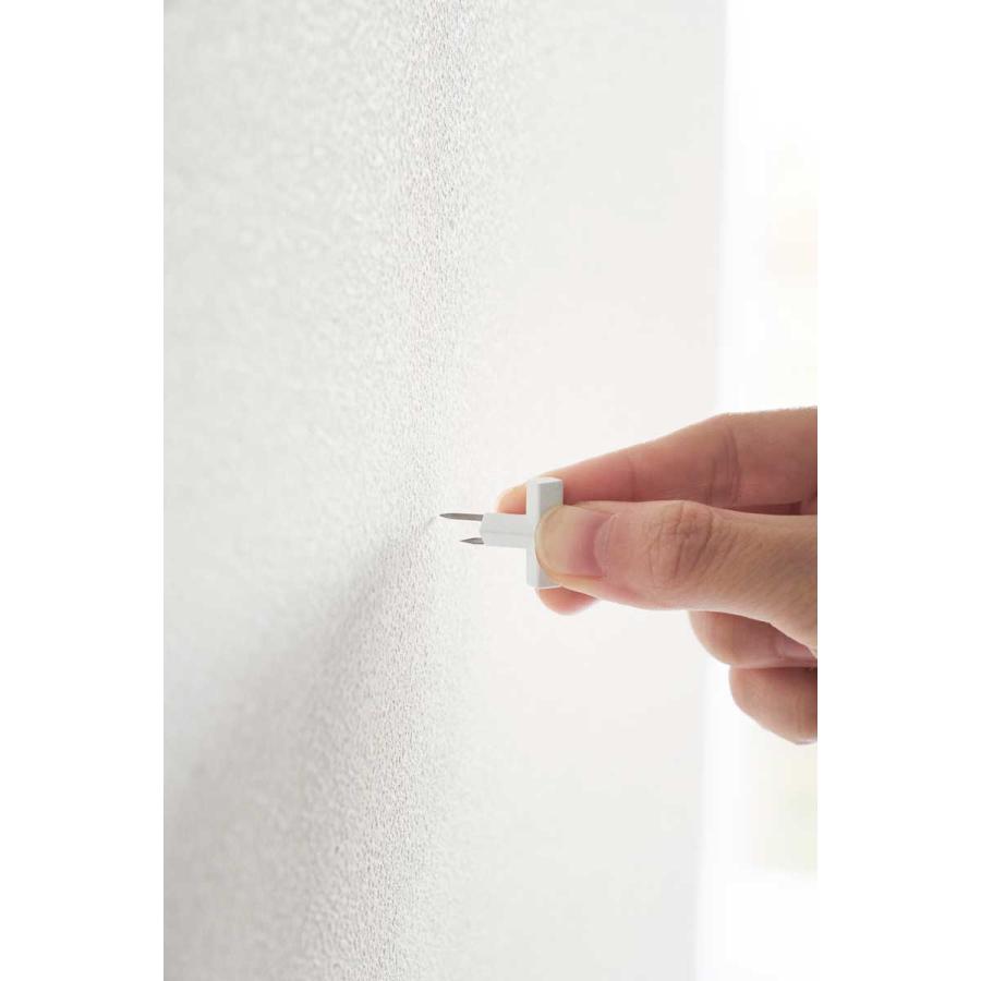 壁掛けフック 山崎実業 正規品 tower タワー 2本の針で抜けにくいフック画鋲 S 4個組 ピンフック  1923 ホワイト | tower | 07