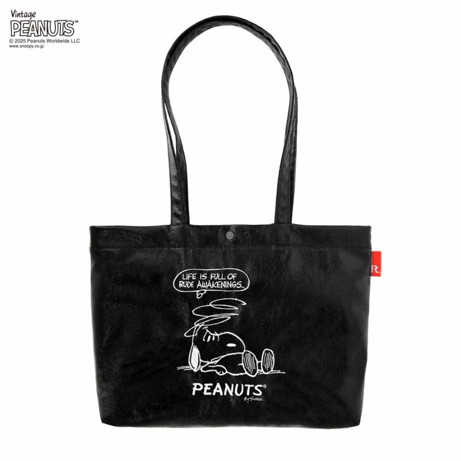 2025新作 スヌーピーバッグ 正規品 ROOTOTE ルートート IP.A4アーキャトルワイド.メタリック.ピーナッツ-0Q スヌーピーグッズ トートバッグ 8445 ブラック | ROOTOTE