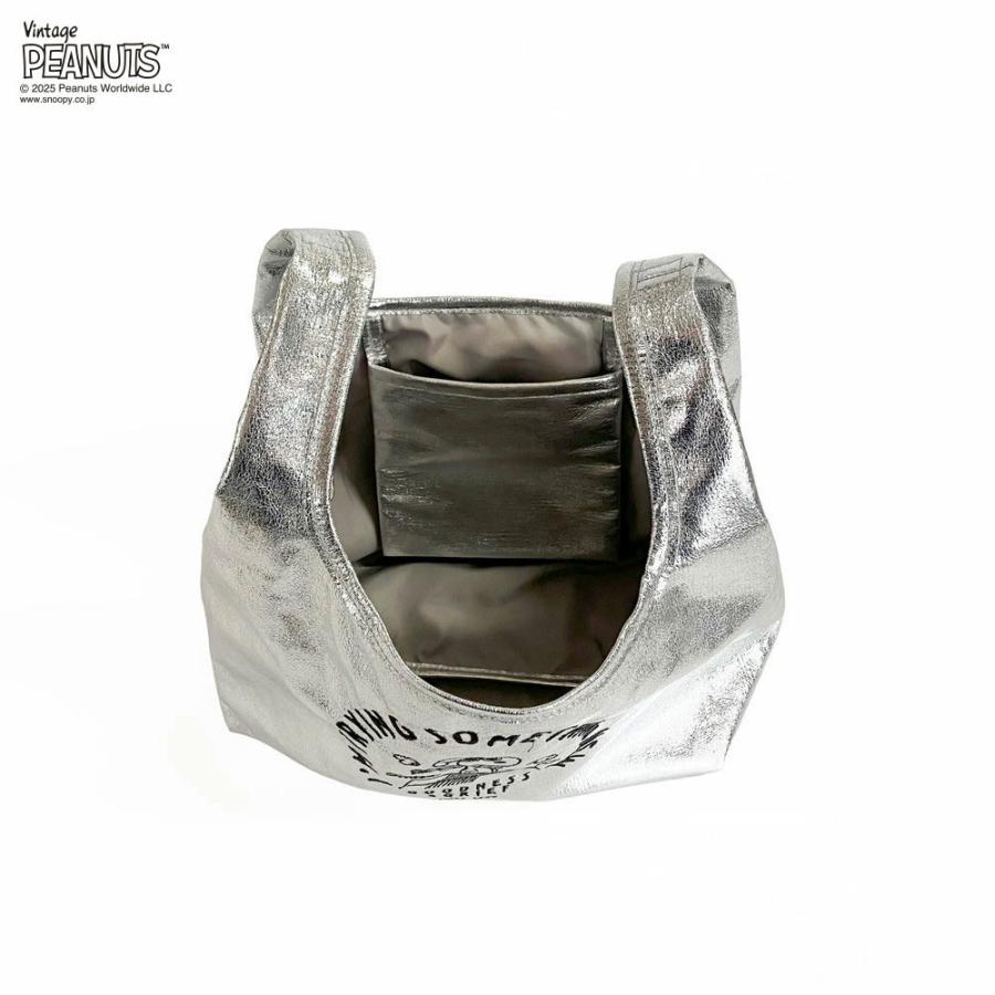 2025新作 スヌーピーバッグ 正規品 ROOTOTE ルートート IP.ルーショッパー.メタリック.ピーナッツ-0Q スヌーピーグッズ トートバッグ 8447 ブラック | ROOTOTE | 04