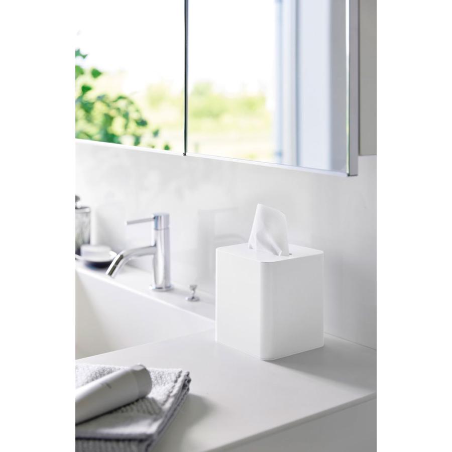 ティッシュケース 山崎実業 正規品 tower タワー コンパクトティッシュケース スクエア ティッシュカバー  10054 ホワイト | tower | 02