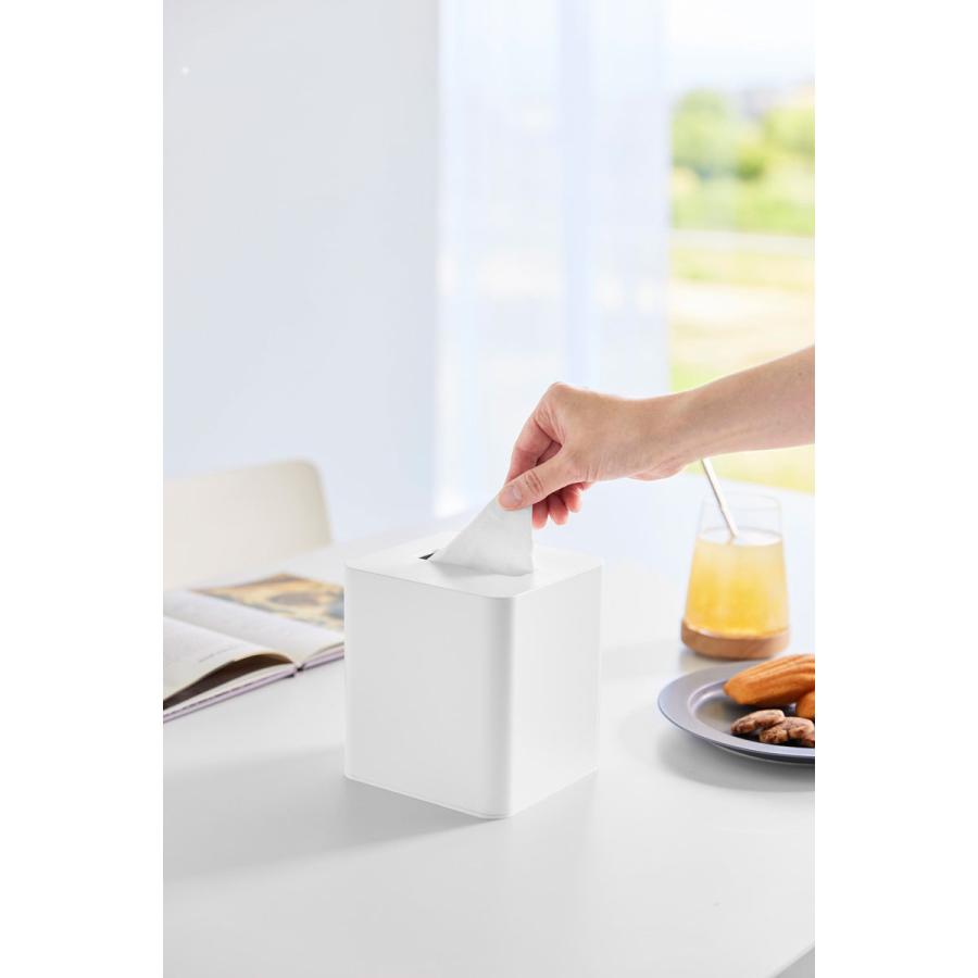 ティッシュケース 山崎実業 正規品 tower タワー コンパクトティッシュケース スクエア ティッシュカバー  10054 ホワイト | tower | 05