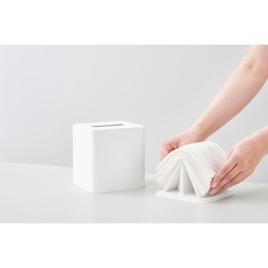 ティッシュケース 山崎実業 正規品 tower タワー コンパクトティッシュケース スクエア ティッシュカバー  10054 ホワイト | tower | 06
