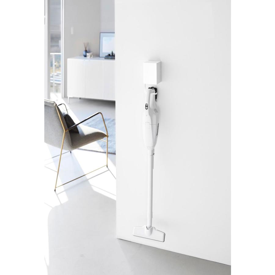 スティッククリーナー収納ハンガー 山崎実業 正規品 tower タワー ウォール収納付きコードレスクリーナーホルダー 石こうボード壁対応 壁面収納  10082 ホワイト | tower | 02