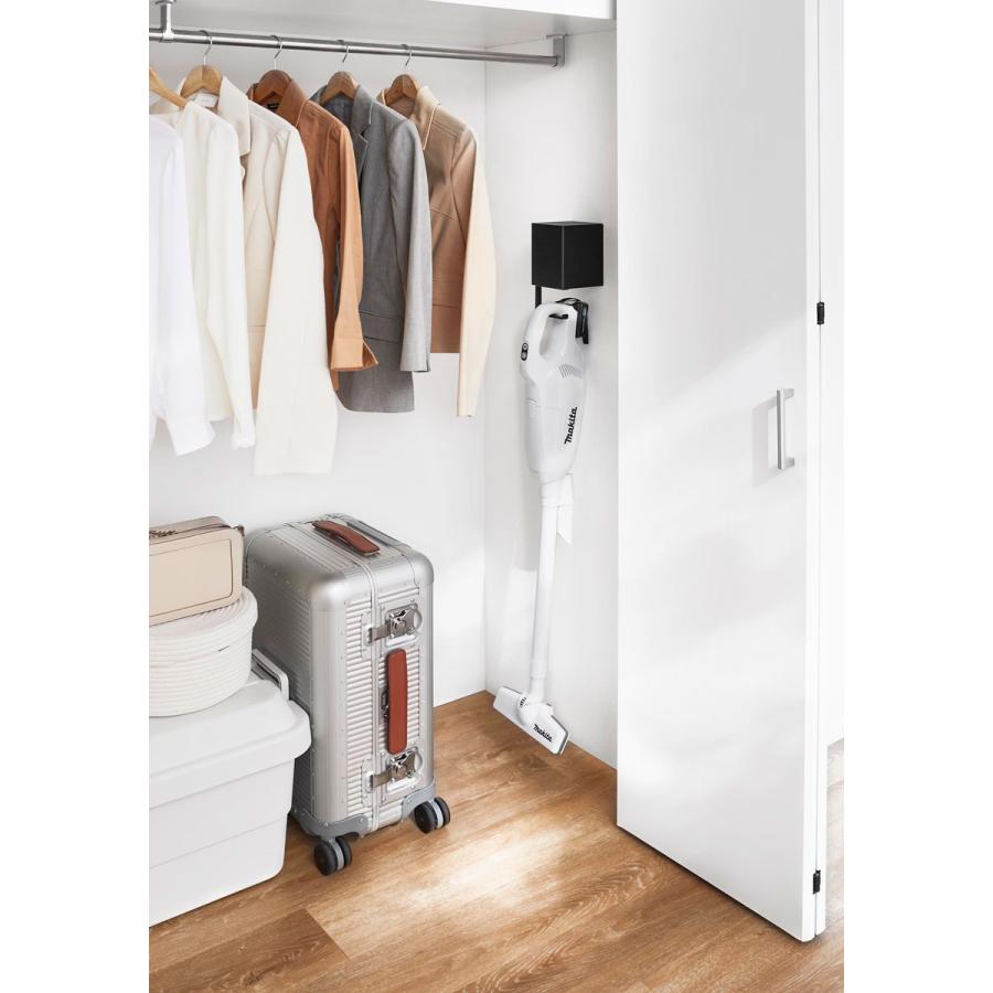 スティッククリーナー収納ハンガー 山崎実業 正規品 tower タワー ウォール収納付きコードレスクリーナーホルダー 石こうボード壁対応 壁面収納  10083 ブラック | tower | 04