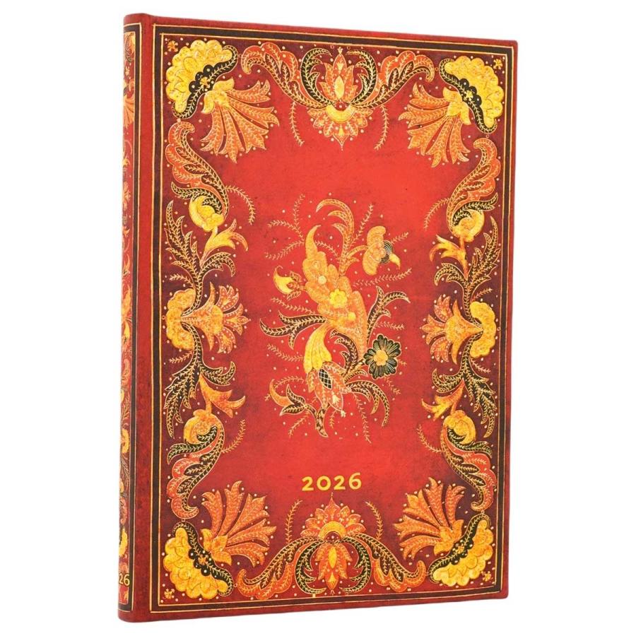 スケジュール帳 正規品 paperblanks ペーパーブランクス MIDI ハードカバー 2026年版 ダイアリー 日本語版 手帳 ミディ フィアンメッタ | paperblanks