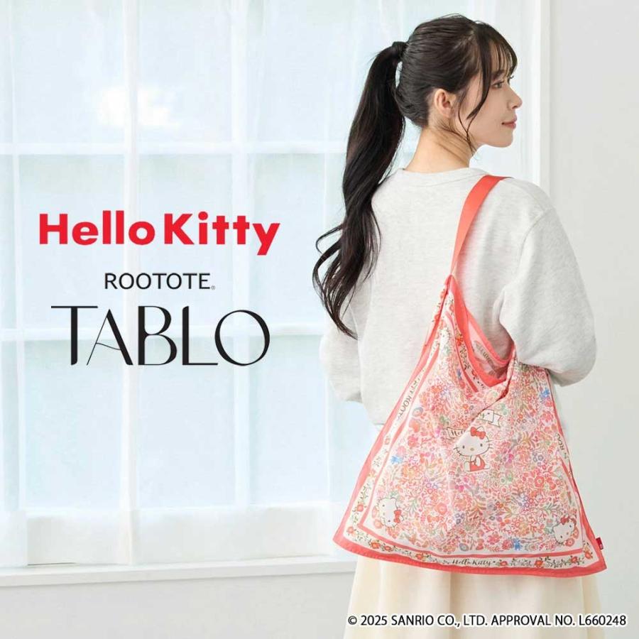 2025新作 ハローキティバッグ 正規品 ROOTOTE ルートート IP.タブロー50.ハローキティ-A トートバッグ キティちゃん TABLO Hello Kitty 8470 ハウンドトゥース | ROOTOTE | 01