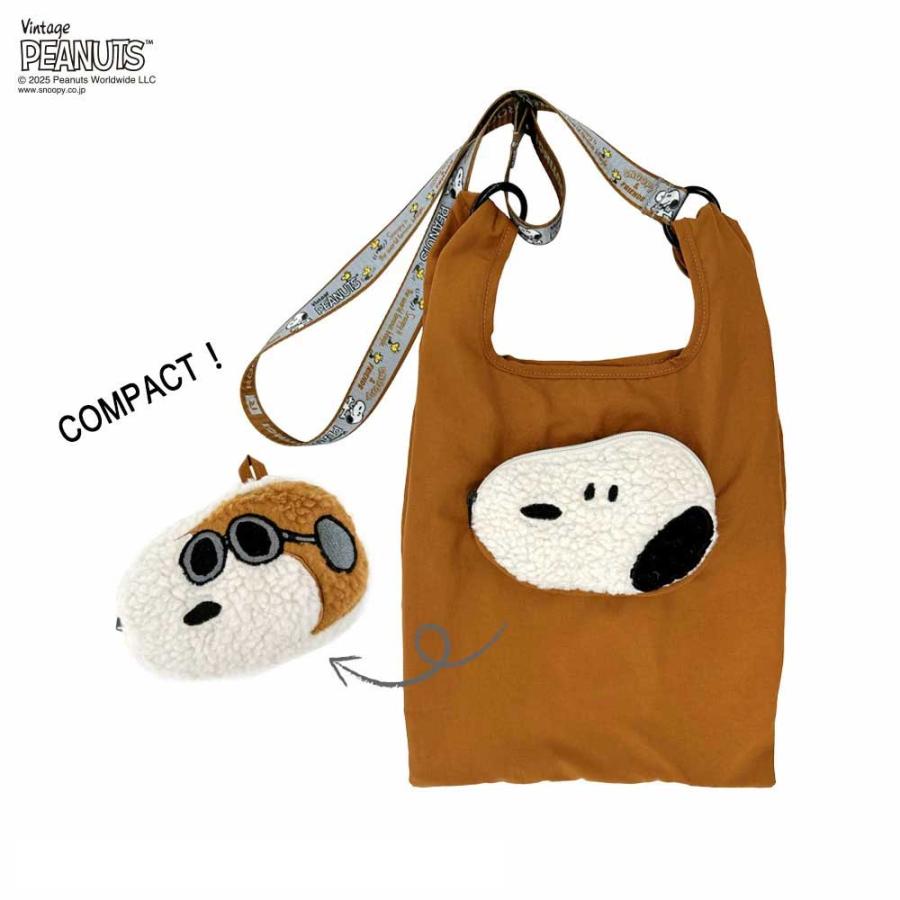 2025新作 スヌーピーバッグ ROOTOTE ルートート ルーショッパーミッド.ピーナッツ-0P スヌーピーグッズ トートバッグ Vintage PEANUTS 8459 フライング・エース | ROOTOTE