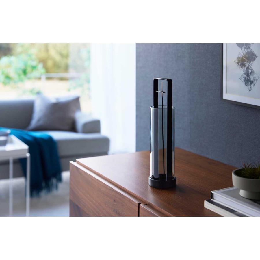 お香立て 山崎実業 正規品 tower タワー お香スタンド 灰飛び防止カバー付き 香立 香台 香皿  10014 ブラック | tower | 02