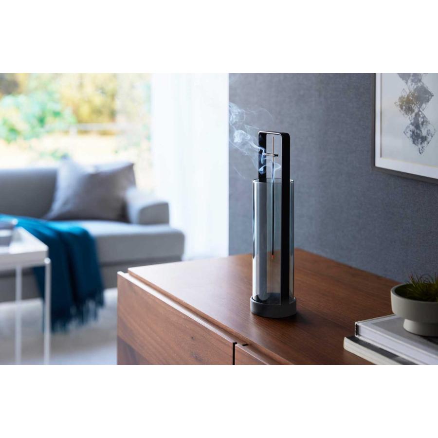 お香立て 山崎実業 正規品 tower タワー お香スタンド 灰飛び防止カバー付き 香立 香台 香皿  10014 ブラック | tower | 03