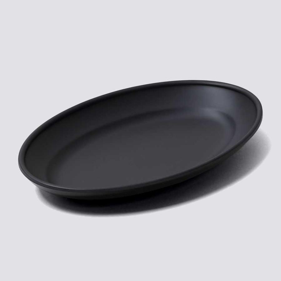 割れにくい食器 正規品 ideaco イデアコ Showa Grill M 環境にやさしい 昭和グリル 万能オーバル型プレート クロ（ブラック） | 
