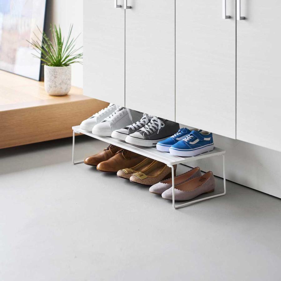 シューズラック 山崎実業 正規品 tower タワー 折り畳みシューズラック 玄関収納  10362 ホワイト | tower