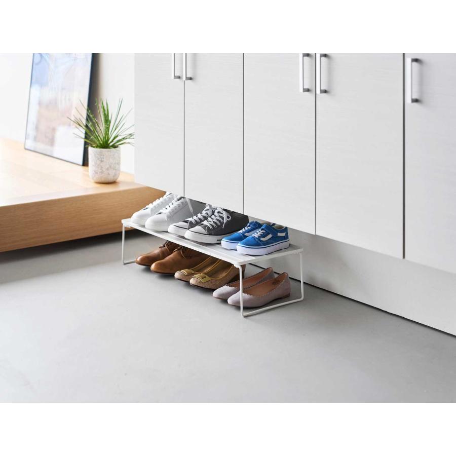 シューズラック 山崎実業 正規品 tower タワー 折り畳みシューズラック 玄関収納  10362 ホワイト | tower | 02