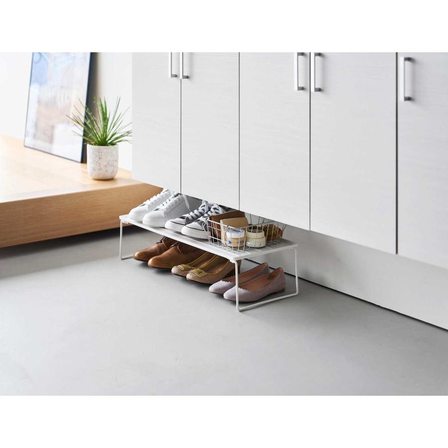 シューズラック 山崎実業 正規品 tower タワー 折り畳みシューズラック 玄関収納  10362 ホワイト | tower | 03