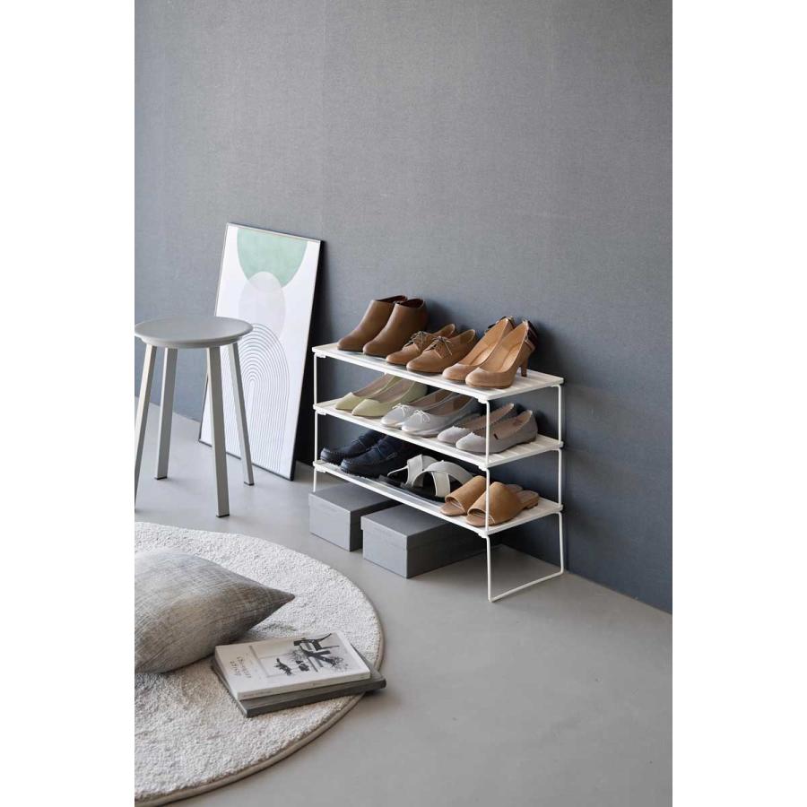 シューズラック 山崎実業 正規品 tower タワー 折り畳みシューズラック 玄関収納  10362 ホワイト | tower | 05