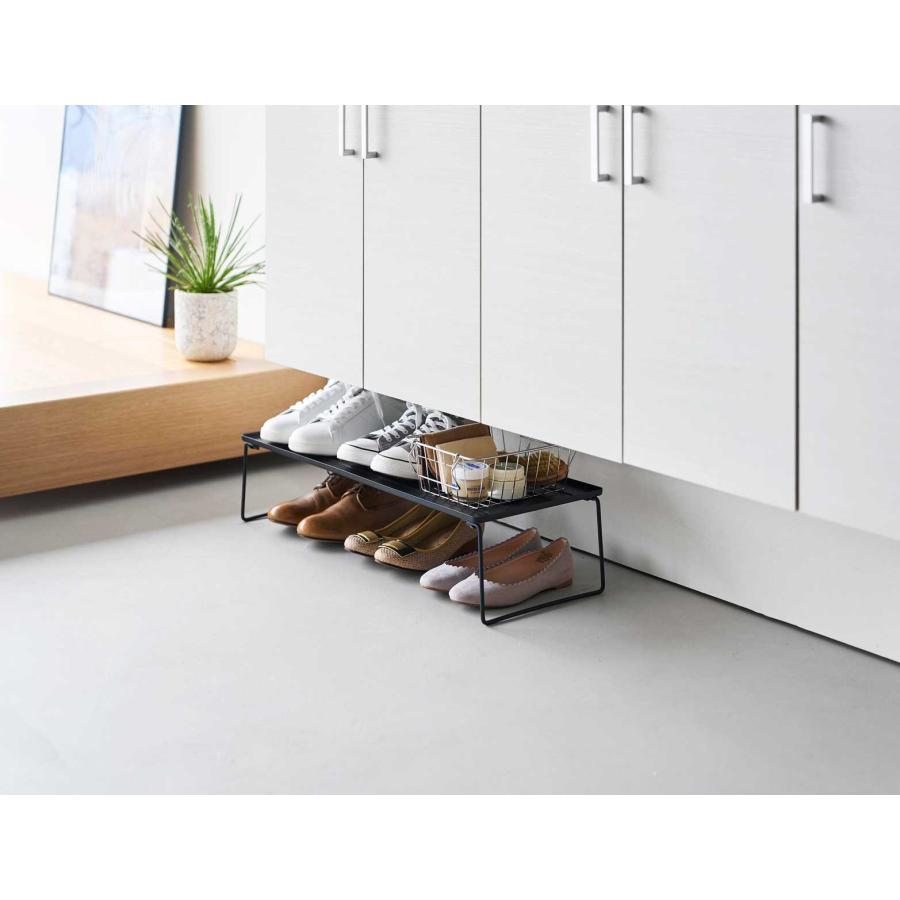 シューズラック 山崎実業 正規品 tower タワー 折り畳みシューズラック 玄関収納  10363 ブラック | tower | 03
