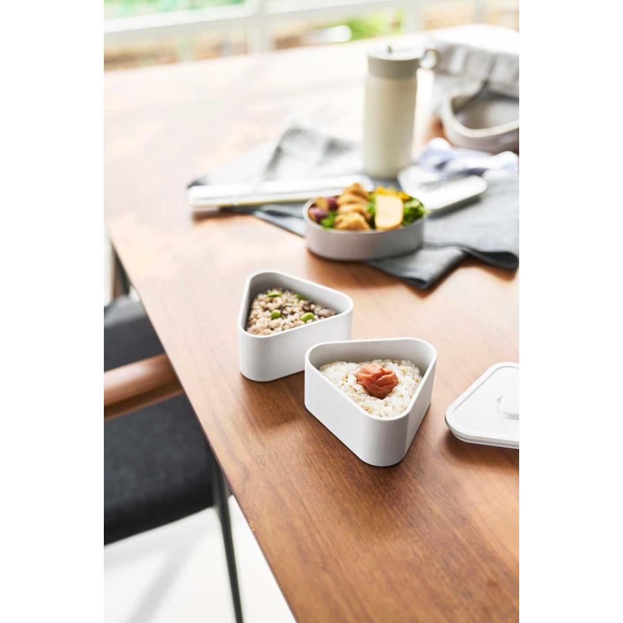 おにぎりケース 山崎実業 正規品 tower タワー バルブ付き密閉おにぎりケース 2個組 冷凍 電子レンジ 食洗機  10470 ホワイト | tower | 02