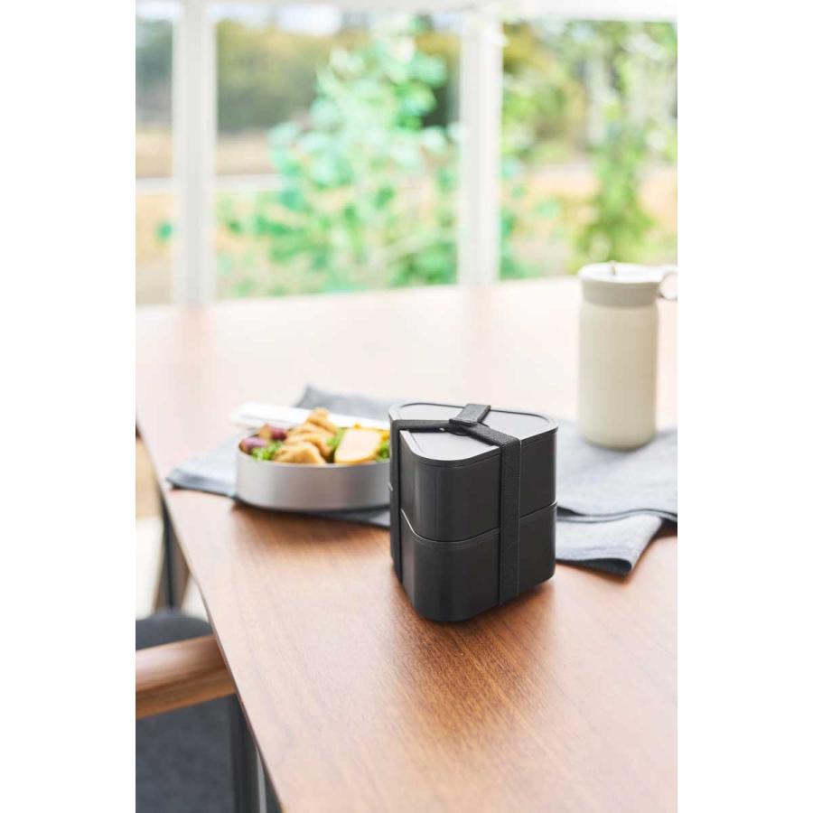 おにぎりケース 山崎実業 正規品 tower タワー バルブ付き密閉おにぎりケース 2個組 冷凍 電子レンジ 食洗機  10471 ブラック | tower | 03