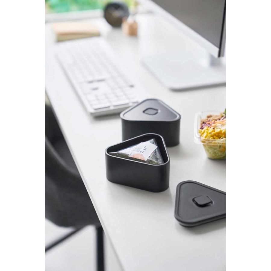 おにぎりケース 山崎実業 正規品 tower タワー バルブ付き密閉おにぎりケース 2個組 冷凍 電子レンジ 食洗機  10471 ブラック | tower | 04