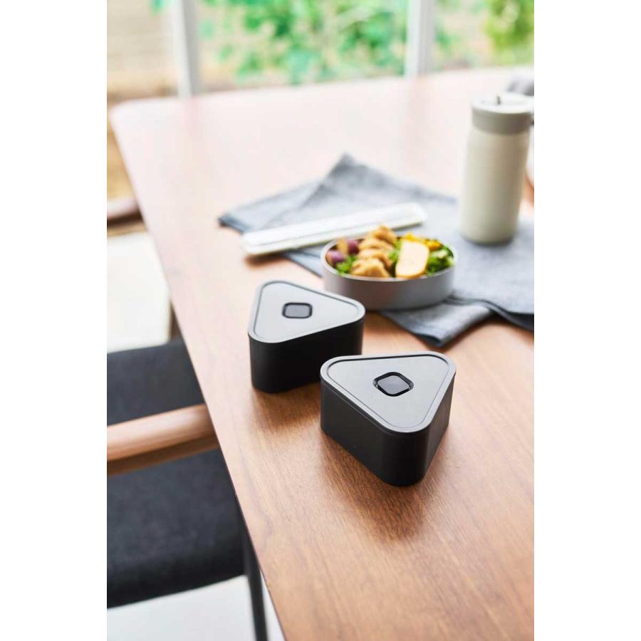 おにぎりケース 山崎実業 正規品 tower タワー バルブ付き密閉おにぎりケース 2個組 冷凍 電子レンジ 食洗機  10471 ブラック | tower | 05