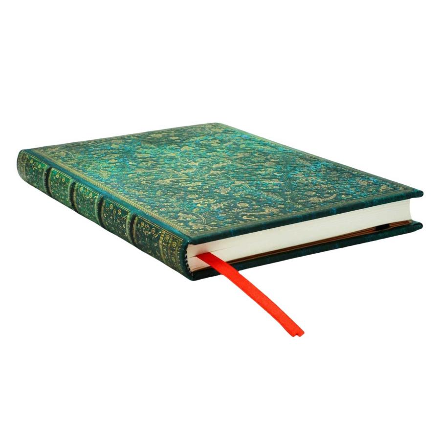 ノートブック 正規品 paperblanks ペーパーブランクス MIDI ハードカバー 罫線 高級ノート ミディ 自然の恵み エメラルドの花 | paperblanks | 02