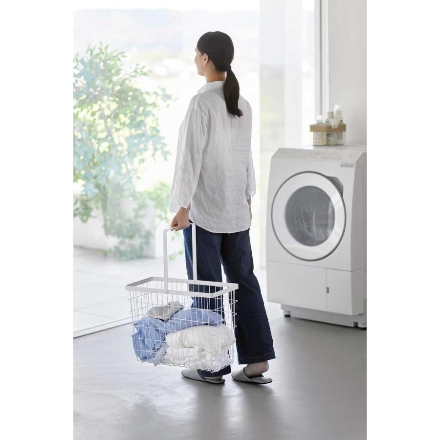 ランドリーバスケット 山崎実業 正規品 tower タワー ランドリーワイヤーバスケット スリム L 洗濯かご 洗濯カゴ  10003 ホワイト | tower | 05
