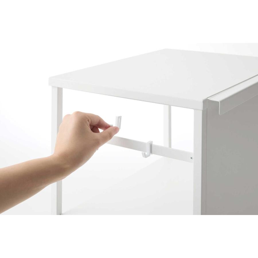 収納ワゴン 山崎実業 正規品 tower タワー 目隠しワゴン 天板付き キャスター付き  8466 ホワイト | tower | 07