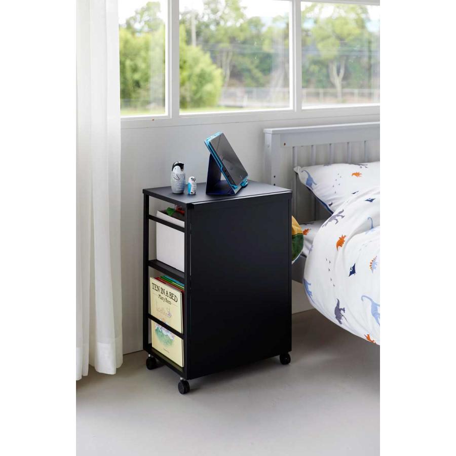 収納ワゴン 山崎実業 正規品 tower タワー 目隠しワゴン 天板付き キャスター付き  8467 ブラック | tower | 04