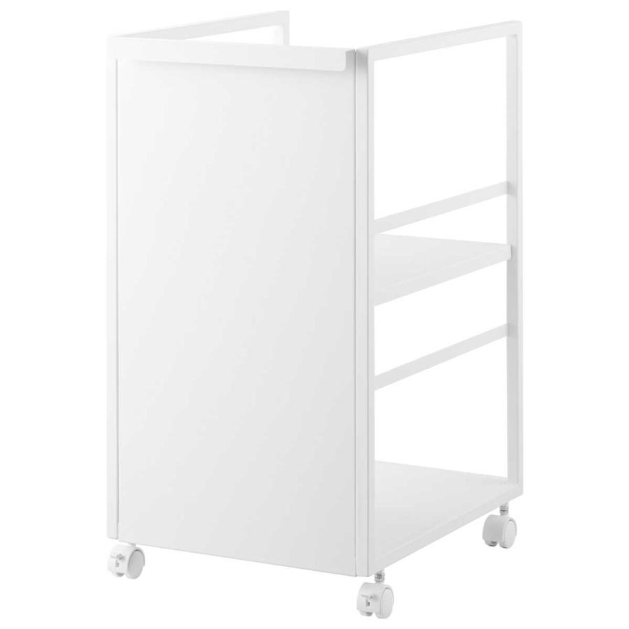 収納ワゴン 山崎実業 正規品 tower タワー 目隠しワゴン スリム キャスター付き  8468 ホワイト | tower | 01