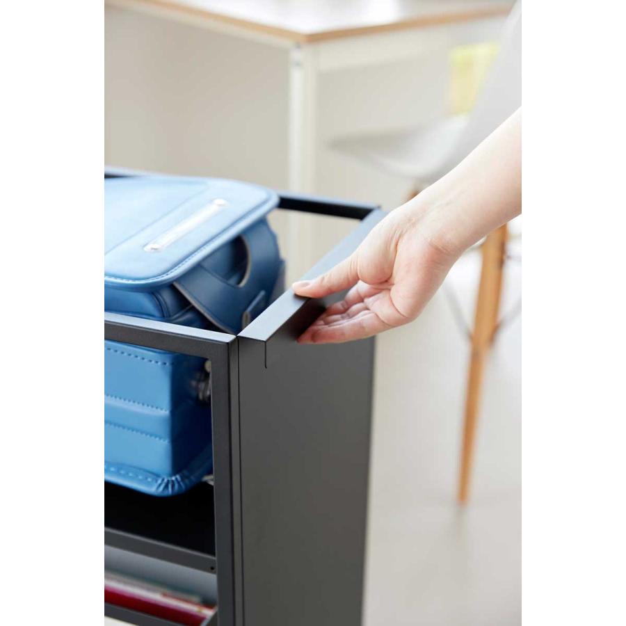 収納ワゴン 山崎実業 正規品 tower タワー 目隠しワゴン スリム キャスター付き  8469 ブラック | tower | 05