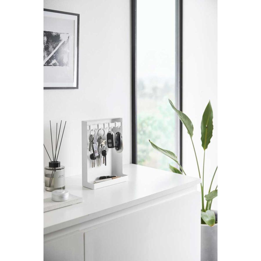 キーフック 山崎実業 正規品 tower タワー 目隠しキーフックスタンド 2段 キーボックス キーケース  10340 ホワイト | tower | 04