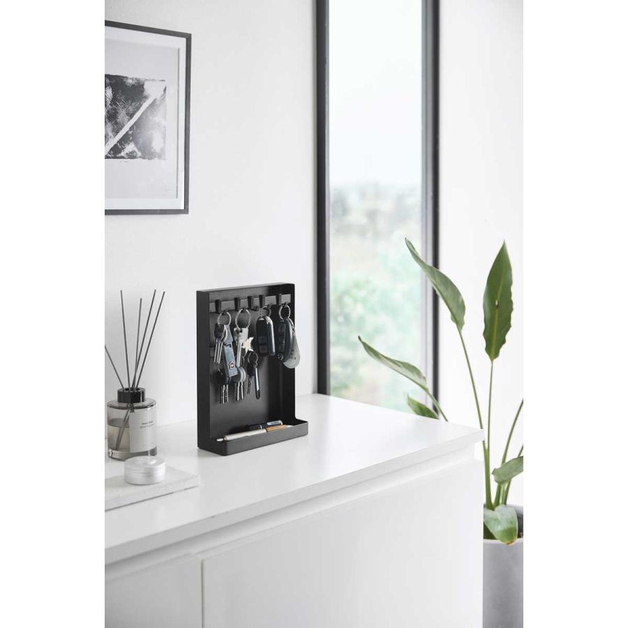 キーフック 山崎実業 正規品 tower タワー 目隠しキーフックスタンド 2段 キーボックス キーケース  10341 ブラック | tower | 04