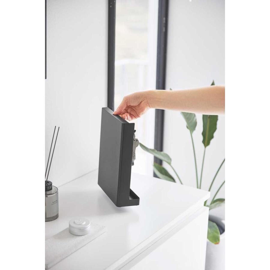 キーフック 山崎実業 正規品 tower タワー 目隠しキーフックスタンド 2段 キーボックス キーケース  10341 ブラック | tower | 06