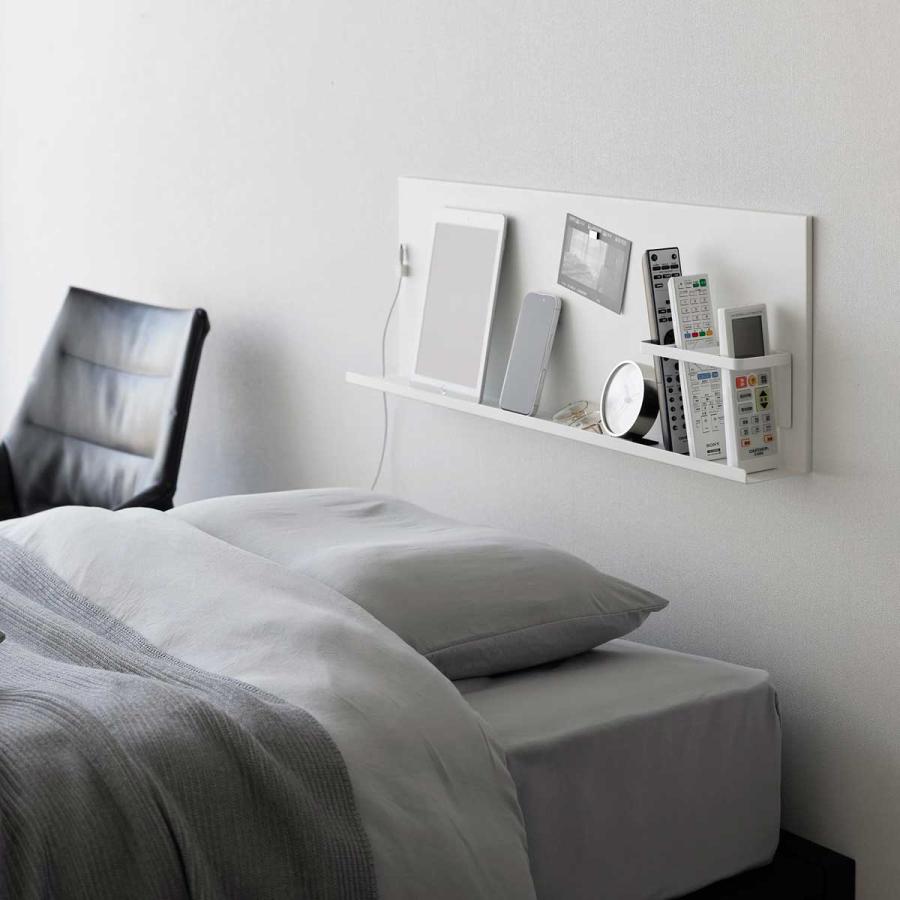 壁面収納 山崎実業 正規品 tower タワー 壁付けスチールパネル リモコンホルダー付き ウォールラック 収納ラック  10352 ホワイト | tower