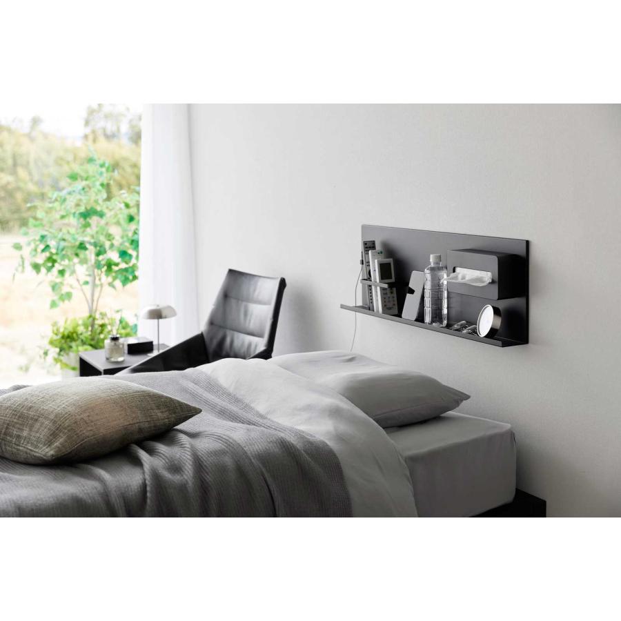 壁面収納 山崎実業 正規品 tower タワー 壁付けスチールパネル リモコンホルダー付き ウォールラック 収納ラック  10353 ブラック | tower | 04