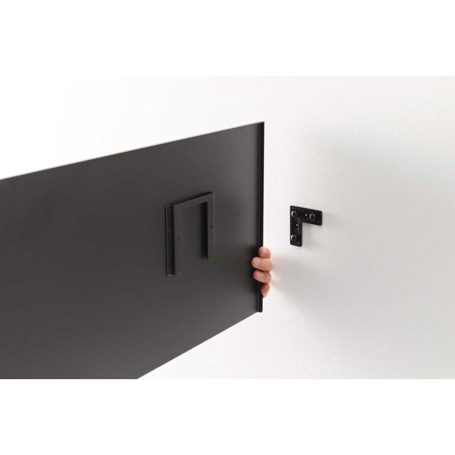 壁面収納 山崎実業 正規品 tower タワー 壁付けスチールパネル リモコンホルダー付き ウォールラック 収納ラック  10353 ブラック | tower | 07