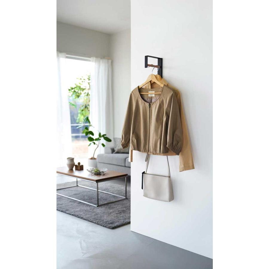 コートハンガー 山崎実業 正規品 tower タワー 壁付けコートハンガー コートフック コート掛け  10408 ブラック | tower | 03