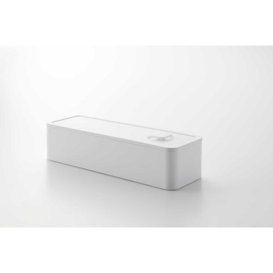 弁当箱 山崎実業 正規品 tower タワー バルブ付き密閉ランチボックス 2段 スリム ランチボックス  10272 ホワイト | tower | 07