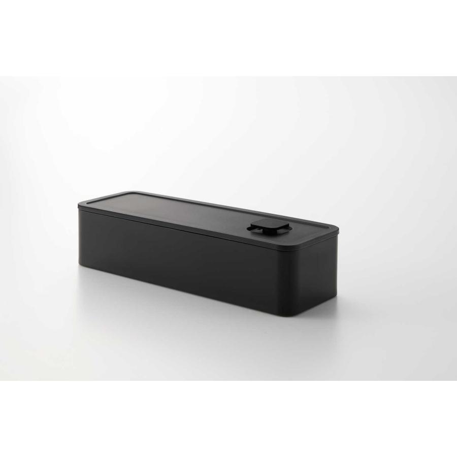 弁当箱 山崎実業 正規品 tower タワー バルブ付き密閉ランチボックス 2段 スリム ランチボックス  10273 ブラック | tower | 07