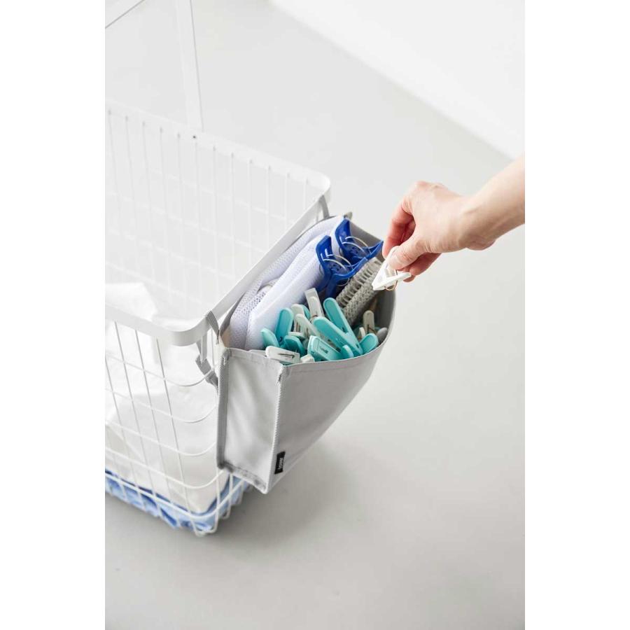 ピンチバスケット 山崎実業 正規品 tower タワー 洗濯カゴに取り付けるピンチ＆ネット収納ポケット ピンチかご  10436 ライトグレー | tower | 04