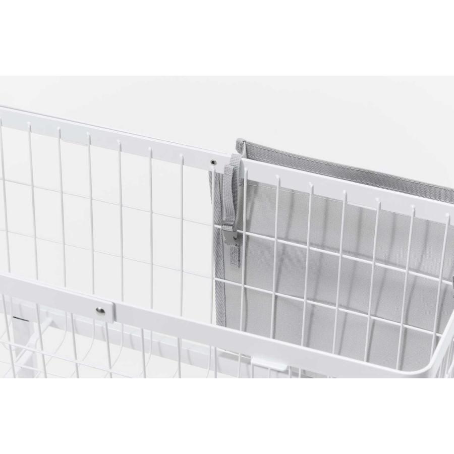 ピンチバスケット 山崎実業 正規品 tower タワー 洗濯カゴに取り付けるピンチ＆ネット収納ポケット ピンチかご  10436 ライトグレー | tower | 07