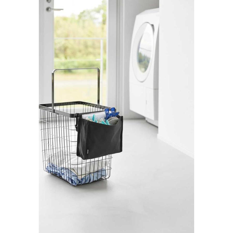 ピンチバスケット 山崎実業 正規品 tower タワー 洗濯カゴに取り付けるピンチ＆ネット収納ポケット ピンチかご  10437 ブラック | tower | 02