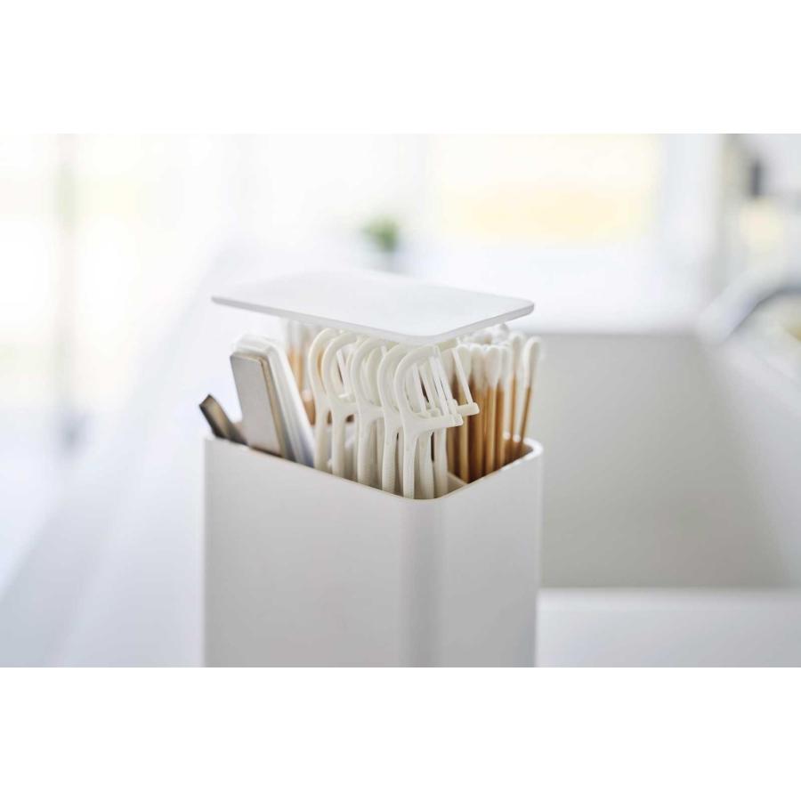 綿棒ケース 山崎実業 正規品 tower タワー ポップアップ式綿棒ケース ケア用品  10284 ホワイト | tower | 05