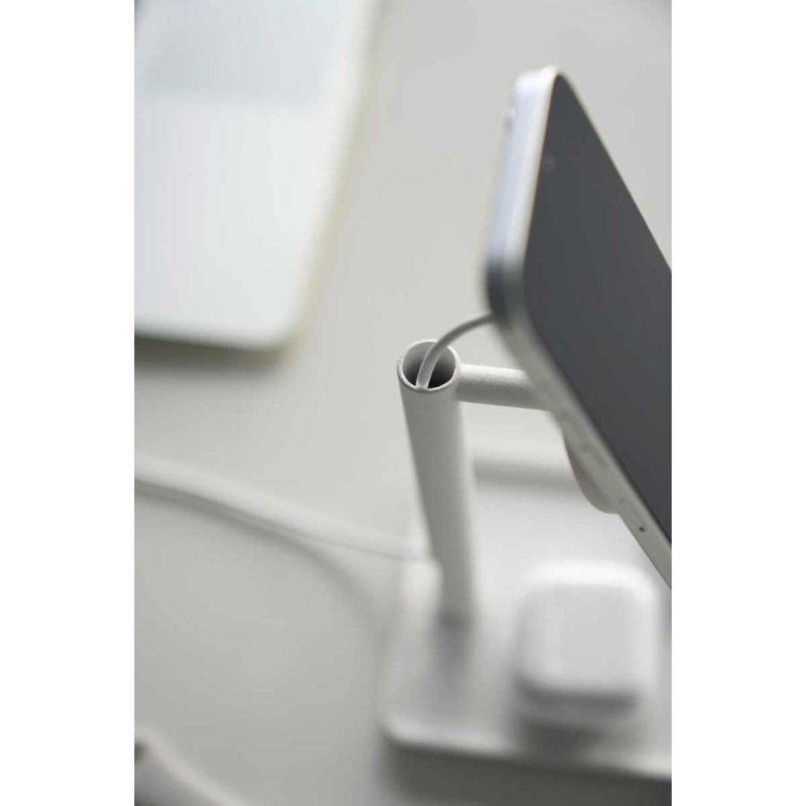 スマホスタンド 山崎実業 正規品 tower タワー トレー付きスマートフォン充電スタンド スマートフォン用スタンド  10088 ホワイト | tower | 05