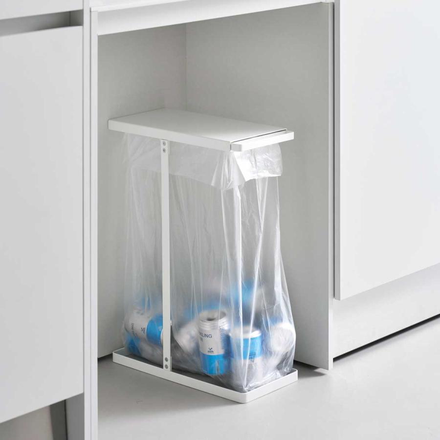 分別ゴミ箱 山崎実業 正規品 tower タワー 引き出す分別ゴミ袋ホルダー タワー スリム 45L ダストボックス キッチン用  10264 ホワイト | tower