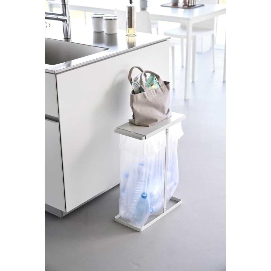 分別ゴミ箱 山崎実業 正規品 tower タワー 引き出す分別ゴミ袋ホルダー タワー スリム 45L ダストボックス キッチン用  10264 ホワイト | tower | 04