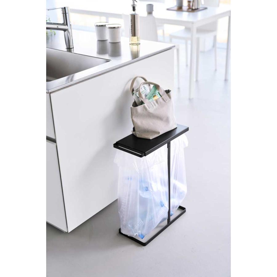 分別ゴミ箱 山崎実業 正規品 tower タワー 引き出す分別ゴミ袋ホルダー タワー スリム 45L ダストボックス キッチン用  10265 ブラック | tower | 04