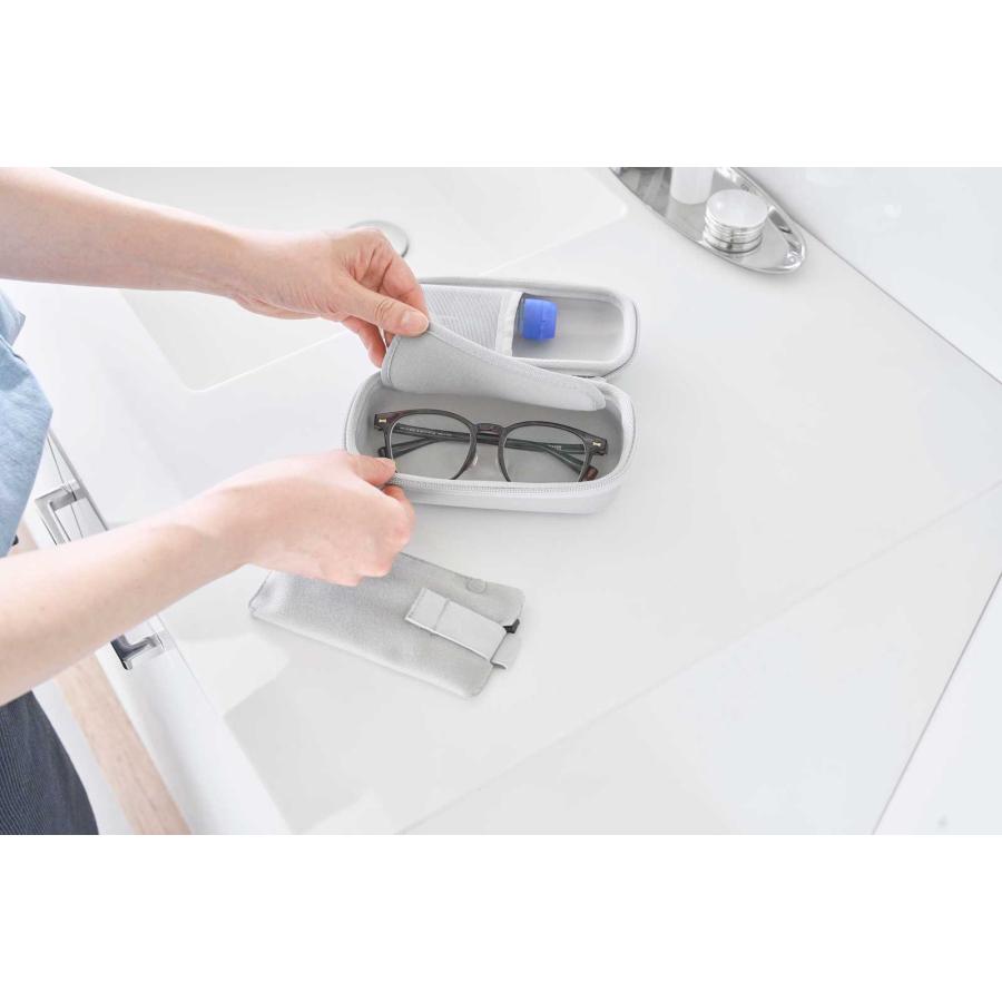 メガネケース 山崎実業 正規品 tower タワー メガネとコンタクトレンズ用品が収納できるメガネケース サングラスケース  10438 ライトグレー | tower | 04