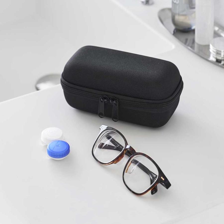 メガネケース 山崎実業 正規品 tower タワー メガネとコンタクトレンズ用品が収納できるメガネケース サングラスケース  10439 ブラック | tower