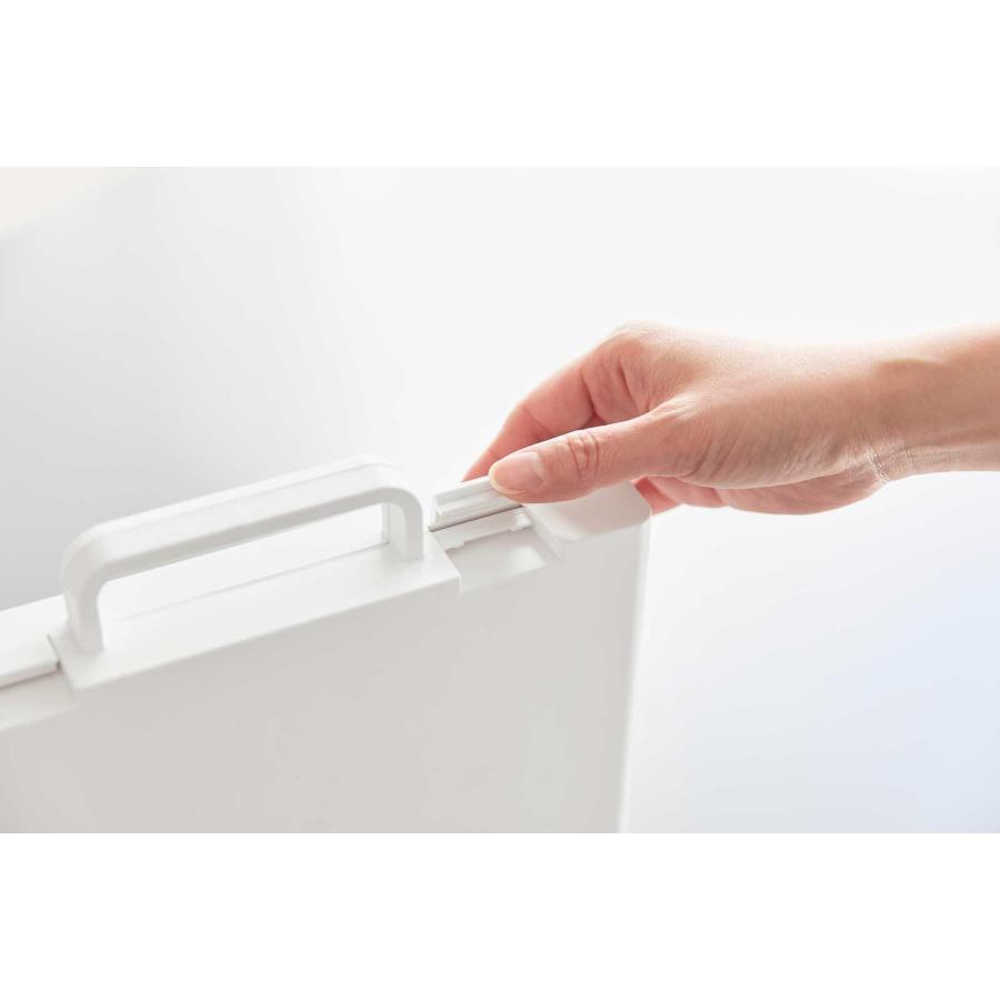 電池ケース 山崎実業 正規品 tower タワー ハンドル付きスリム分別電池ケース 電池収納ケース  10462 ホワイト | tower | 04